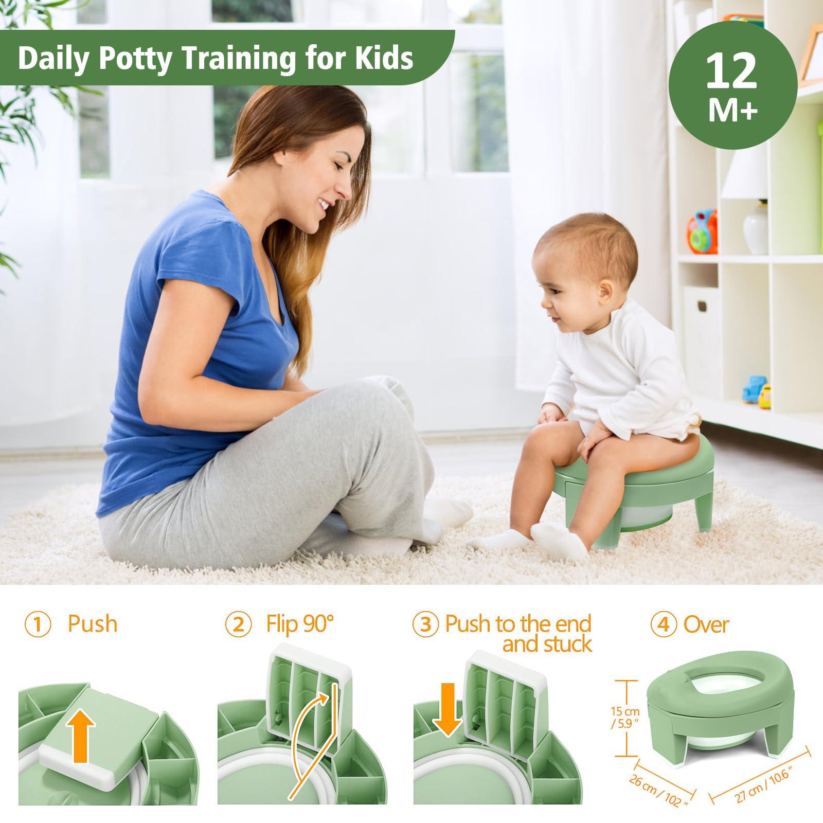 MCGMITT toddler potty seat with soft EVA for comfortable use