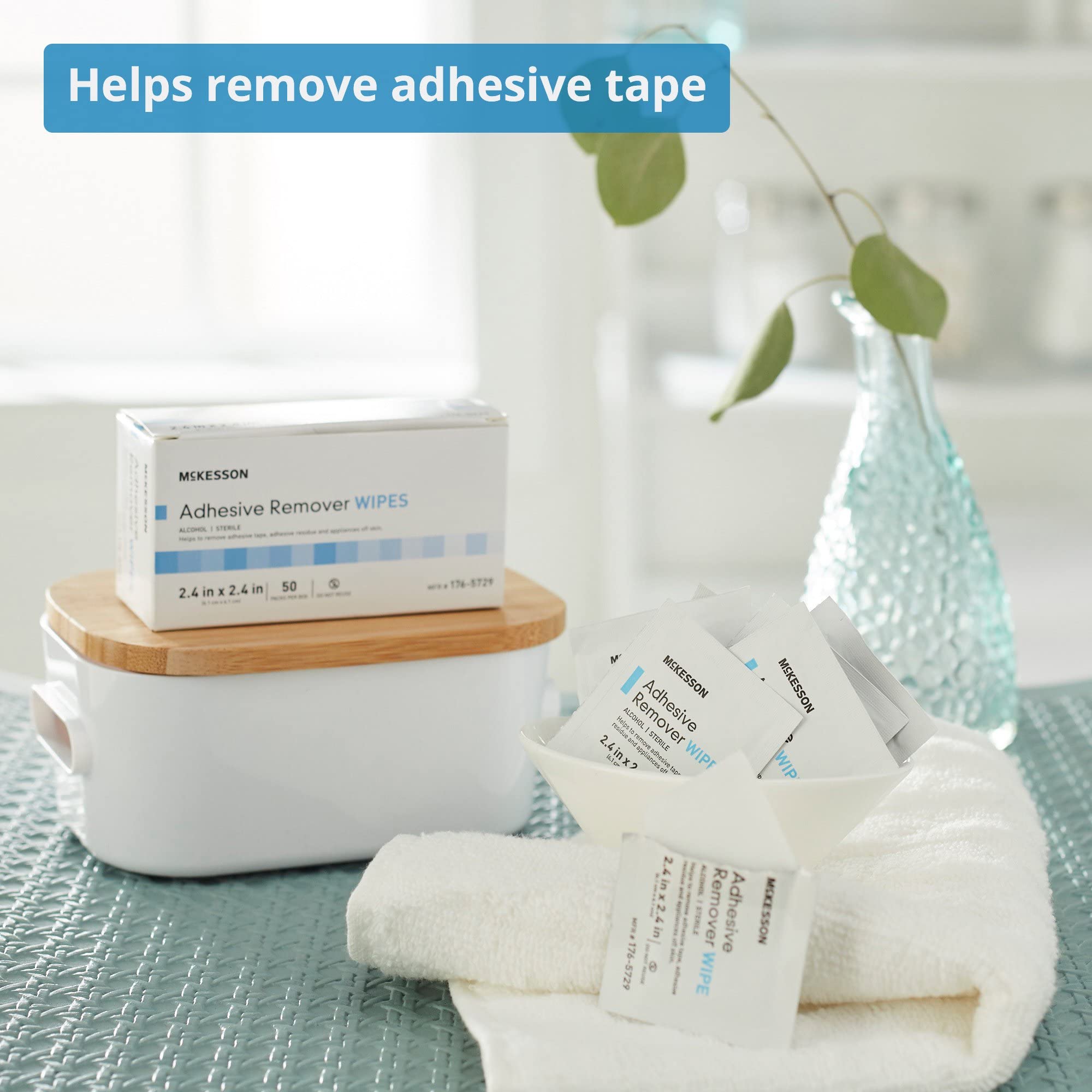Sterile individually packaged McKesson wipes for contamination-free cleanup