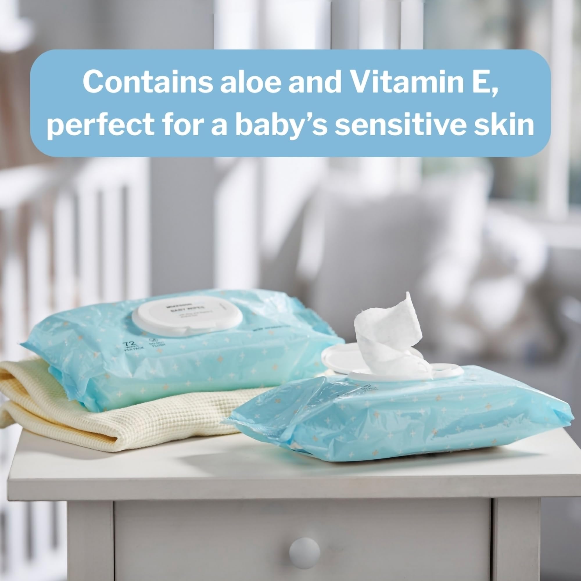 6.8 x 7 inch wipes offer thick, durable mess coverage.