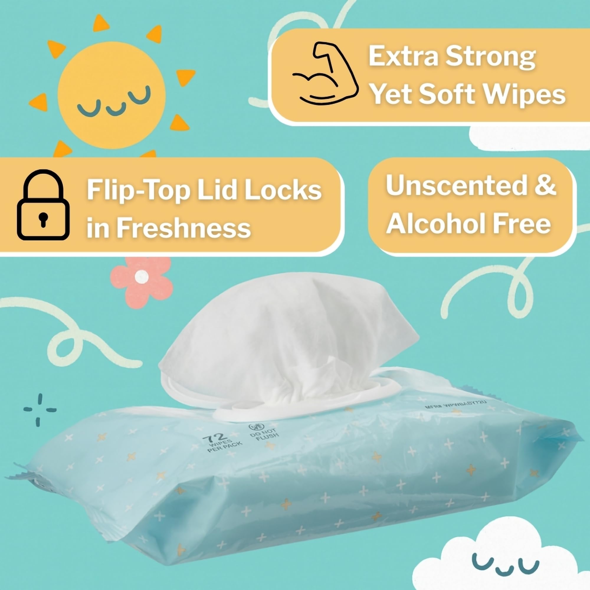 McKesson Aloe & Vitamin E wipes soothing delicate skin during cleansing.