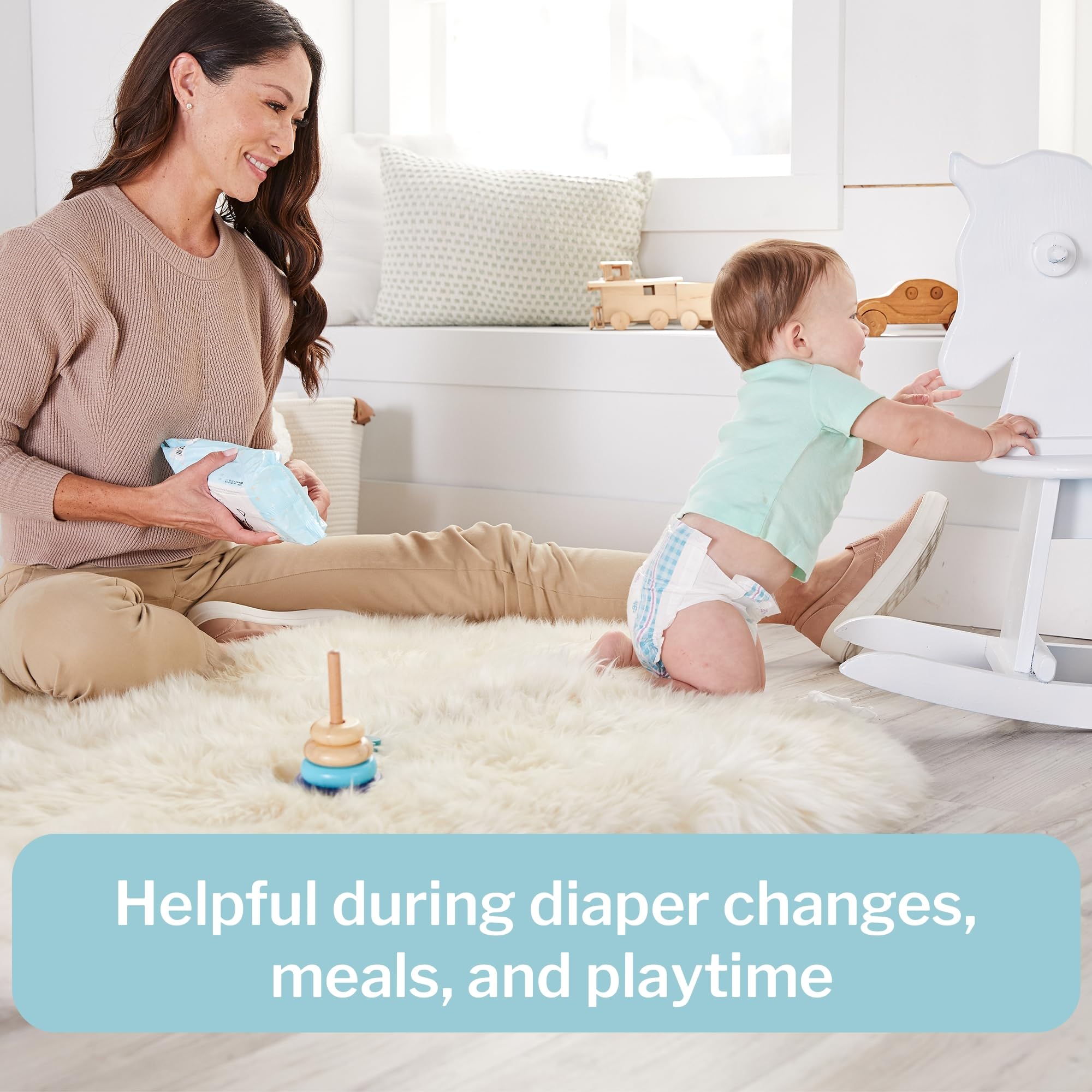 Newborn-safe McKesson wipes are suitable for daily skin care.