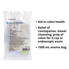 McKesson Bag Emema 1500Cc cap ensures secure closure.