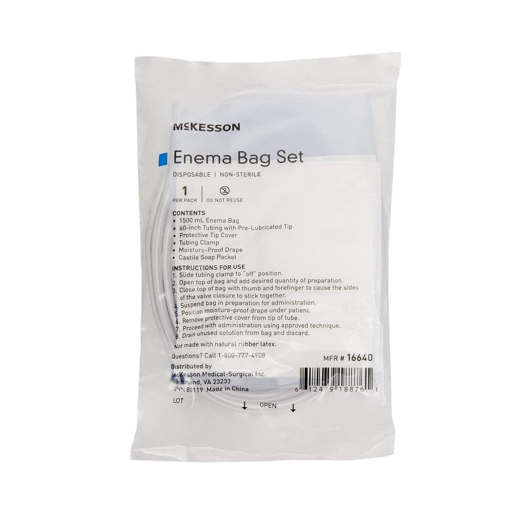 McKesson Bag Emema 1500Cc packaged for safe transport.