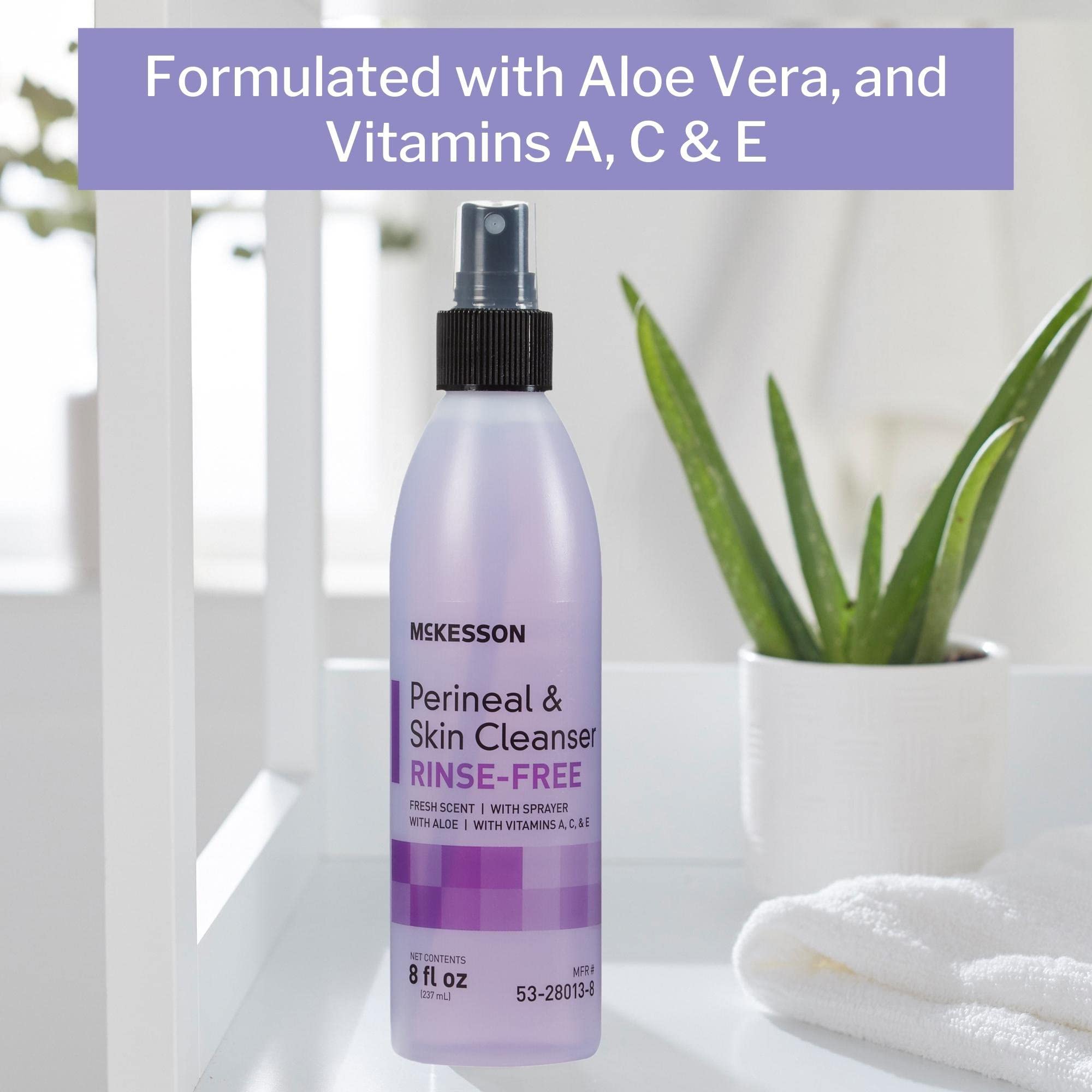 McKesson perineal cleanser fresh-scent conveys a clean, uplifting experience.