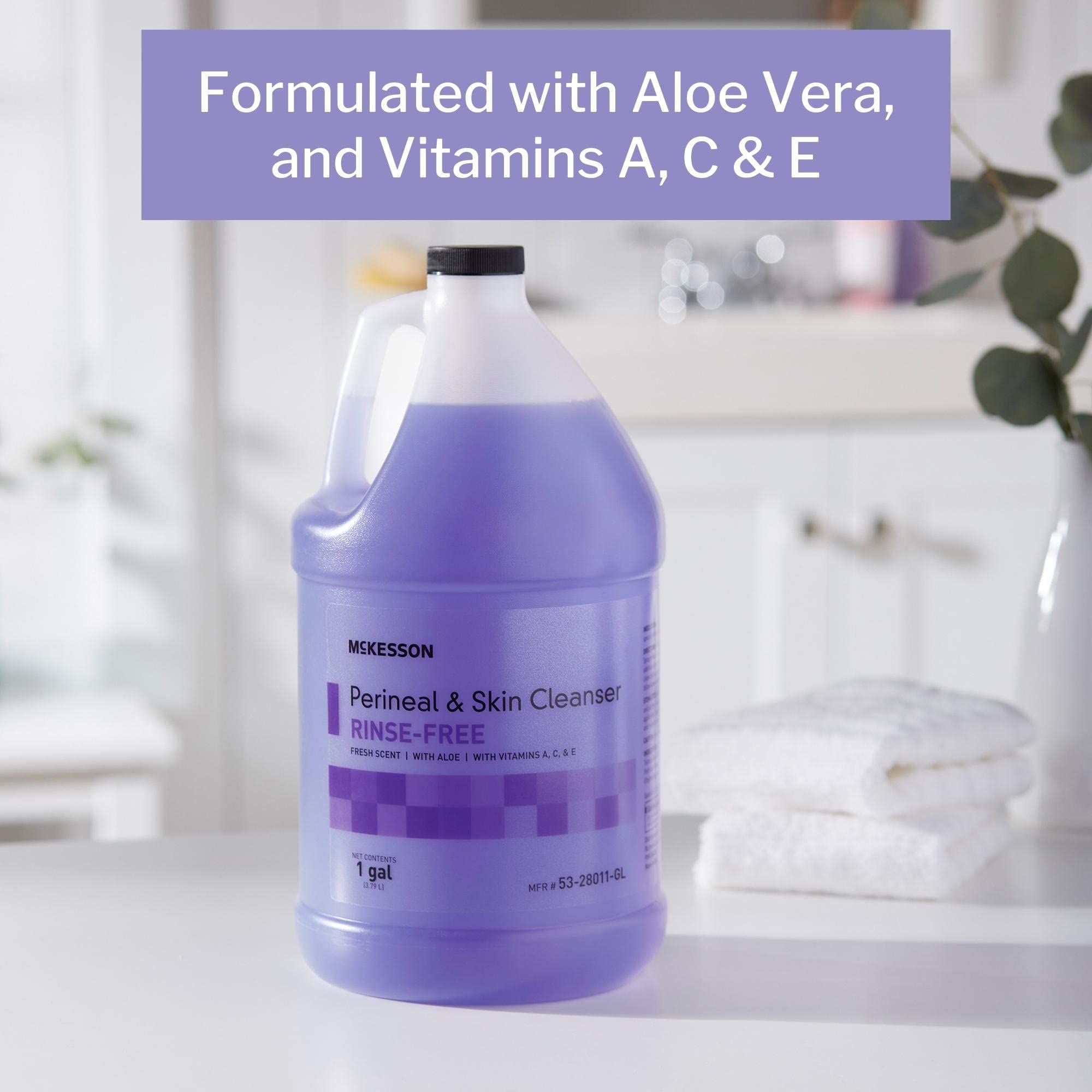 1-gallon packaging of McKesson Perineal Skin Cleanser for home care.