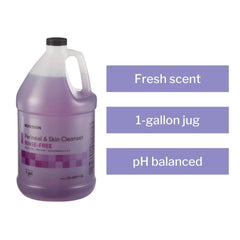 Cap of McKesson Perineal Skin Cleanser bottle for easy grip and use.