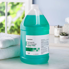 McKesson Perineal Skin Cleanser herbal scent label aids pleasant care.