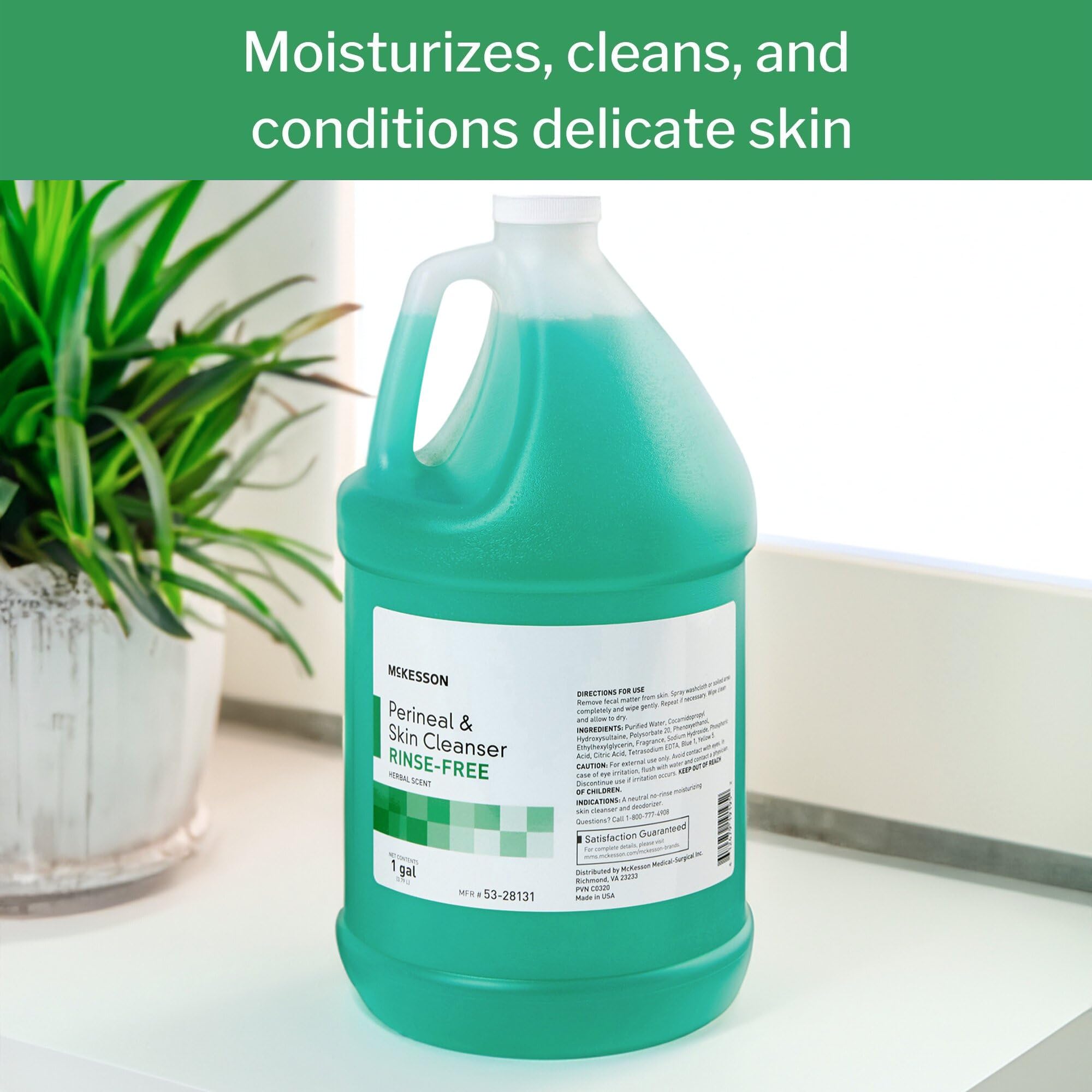 McKesson Perineal Skin Cleanser sealed cap preserves formula between uses.