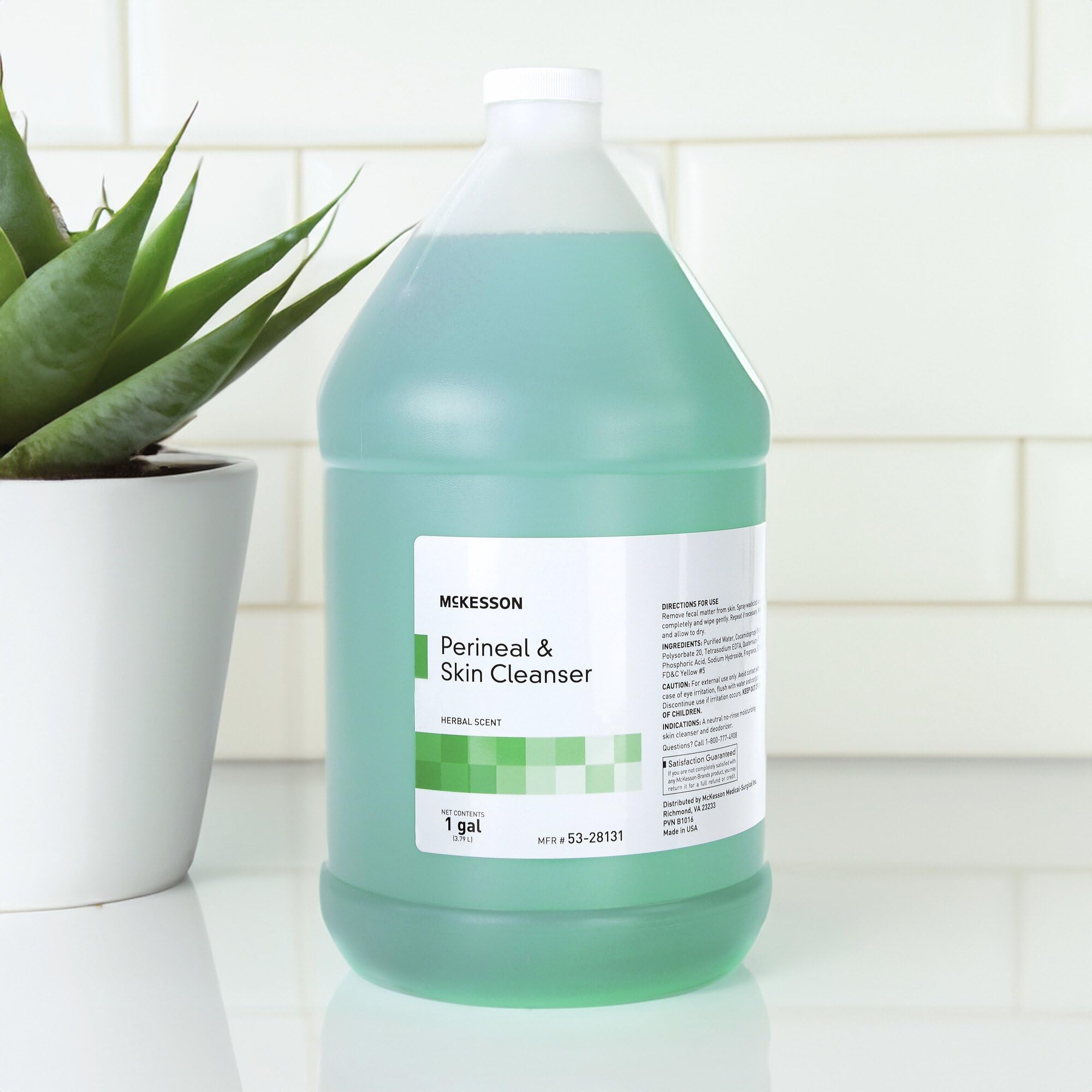 McKesson Perineal Skin Cleanser close-up shows skin-friendly formula texture.