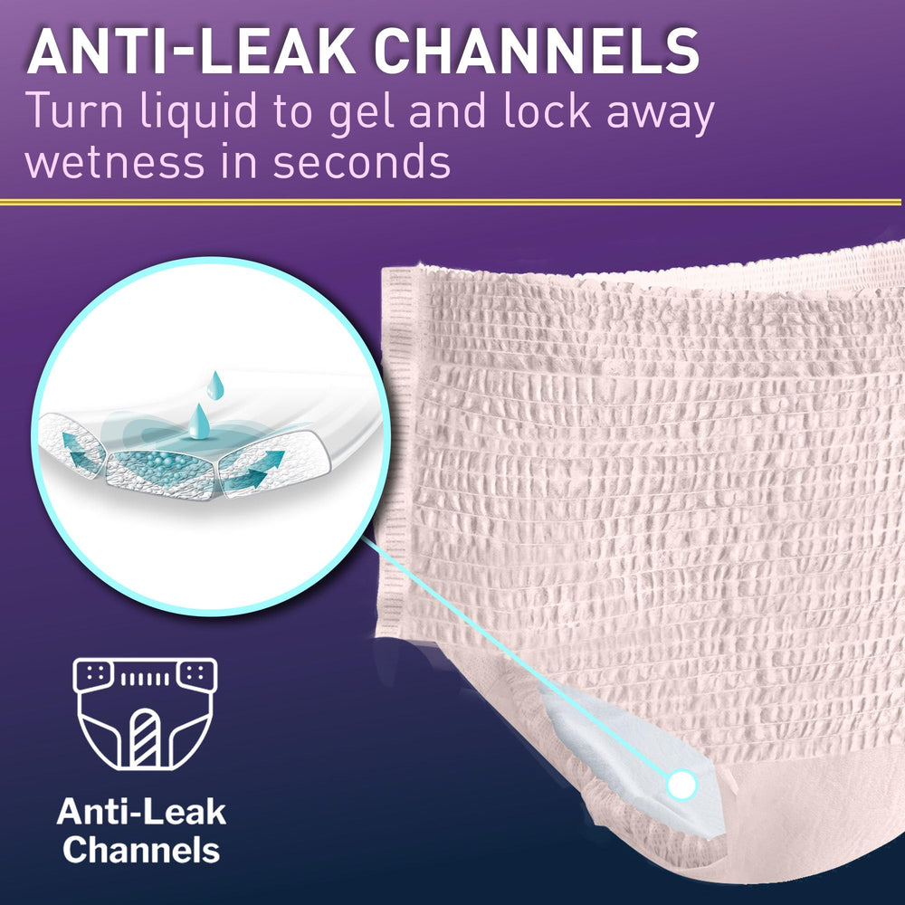 McKesson Premium Discreet Underwear absorbency core close-up showing moisture lock