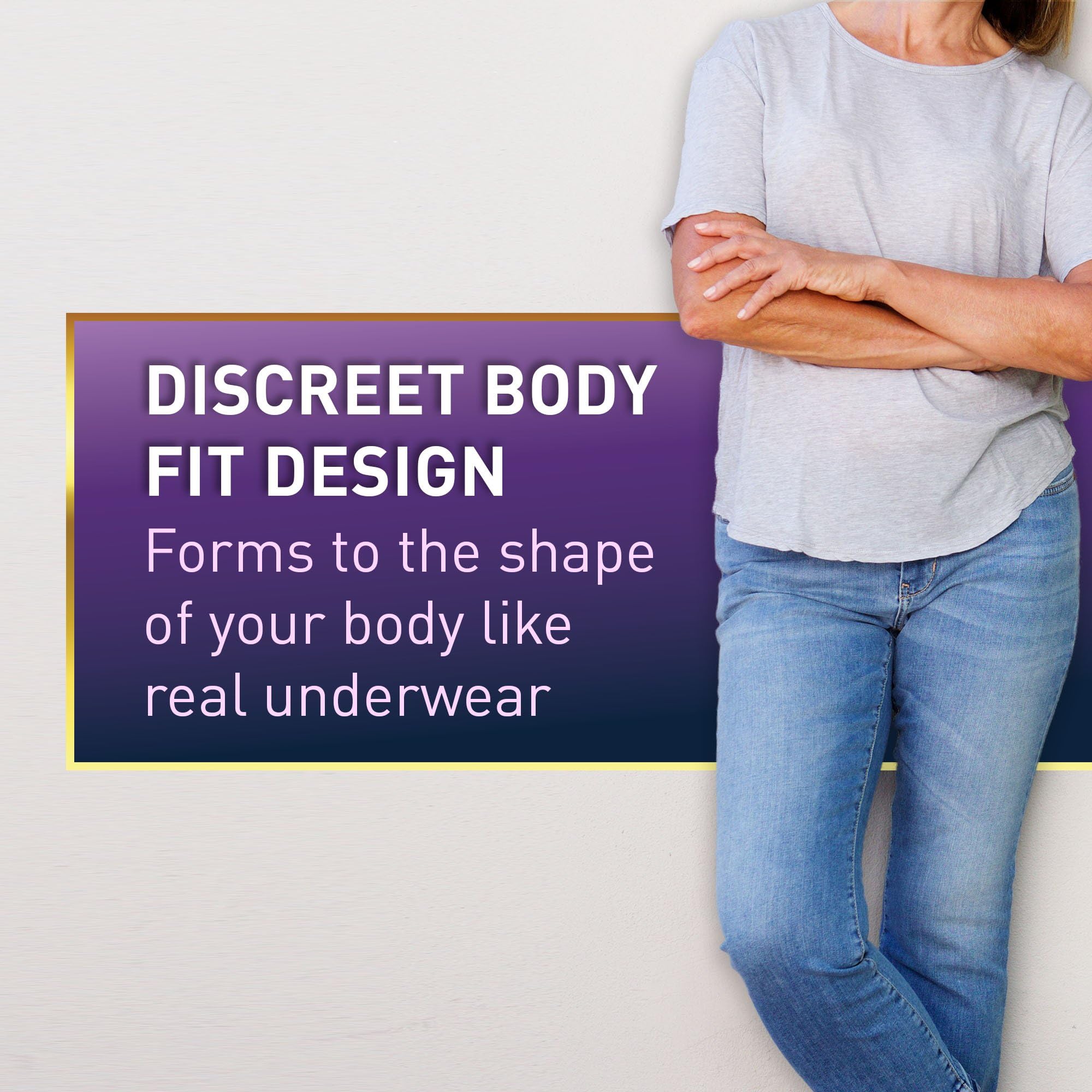 McKesson Premium Discreet Underwear side view highlights slim, comfortable silhouette under clothing