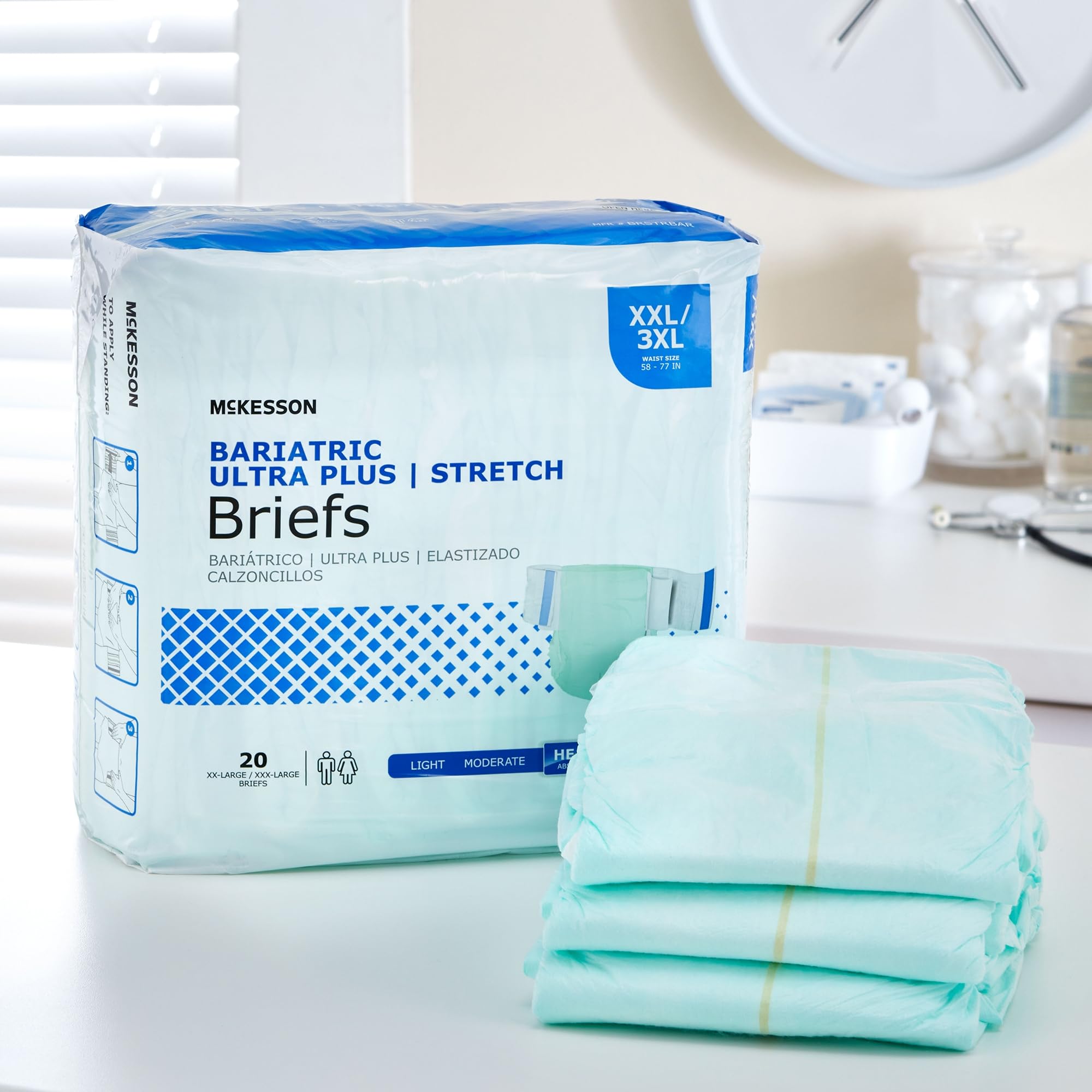 McKesson Ultra Plus Stretch Briefs unisex design for men and women.