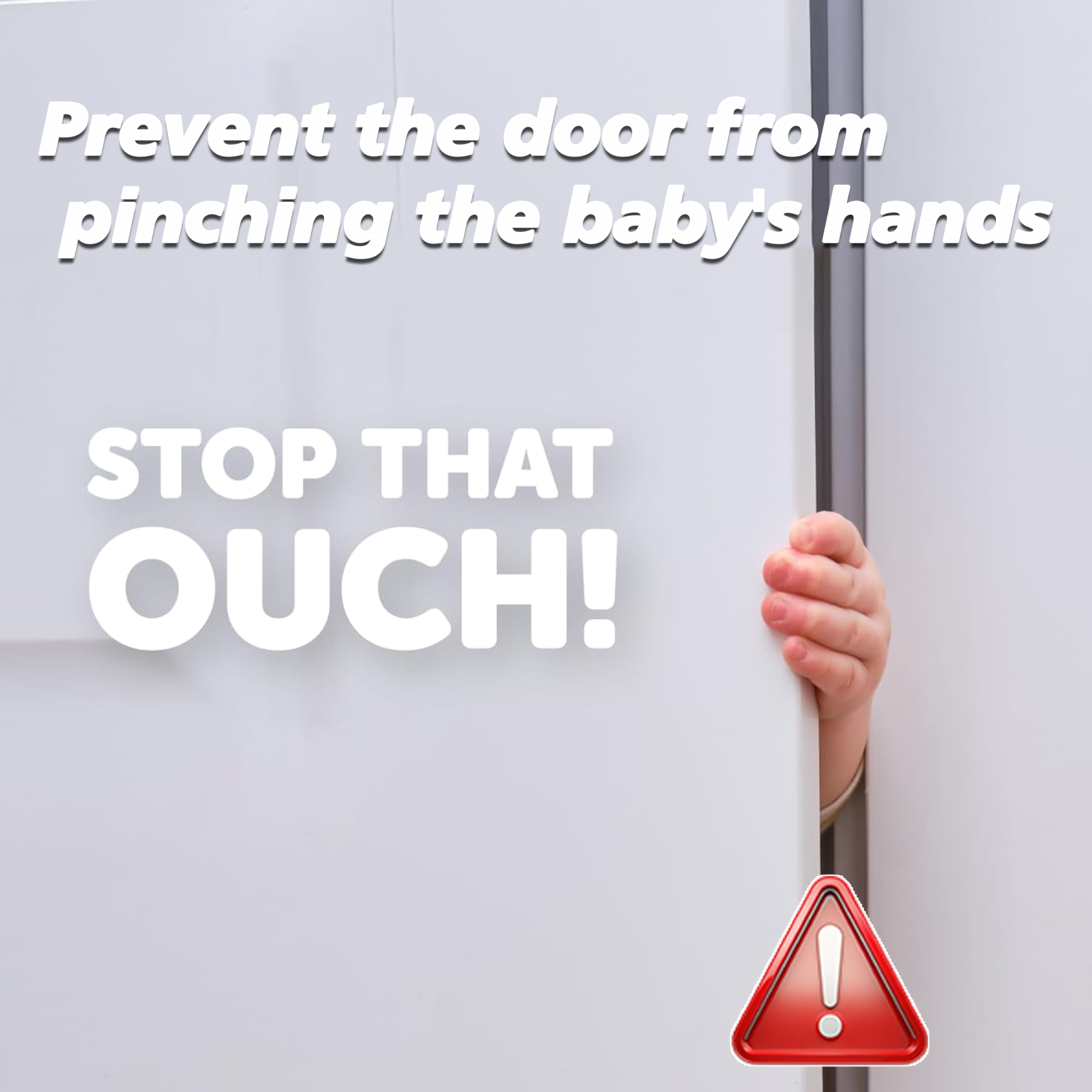 MCOTOP kids room door guard in action prevents finger injuries and door slams