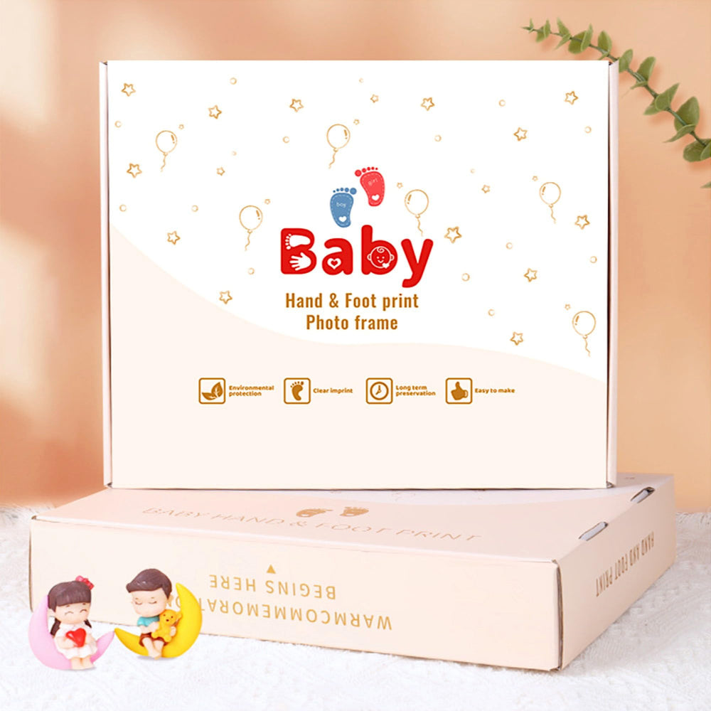 MCstars Baby footprint ink pad setup for easy, safe newborn imprints