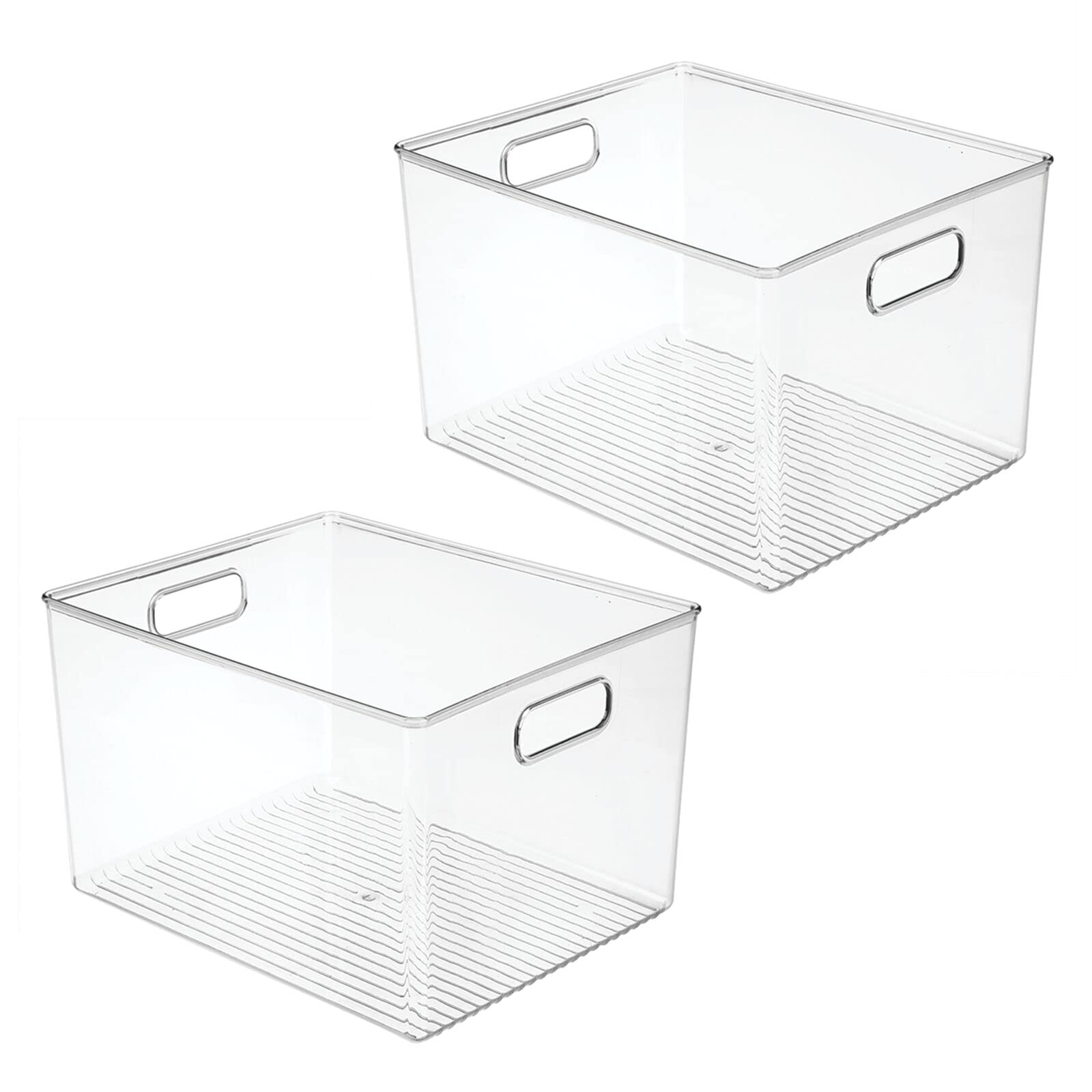 mdesign 2-pack storage bin provides flexible kitchen organization options.