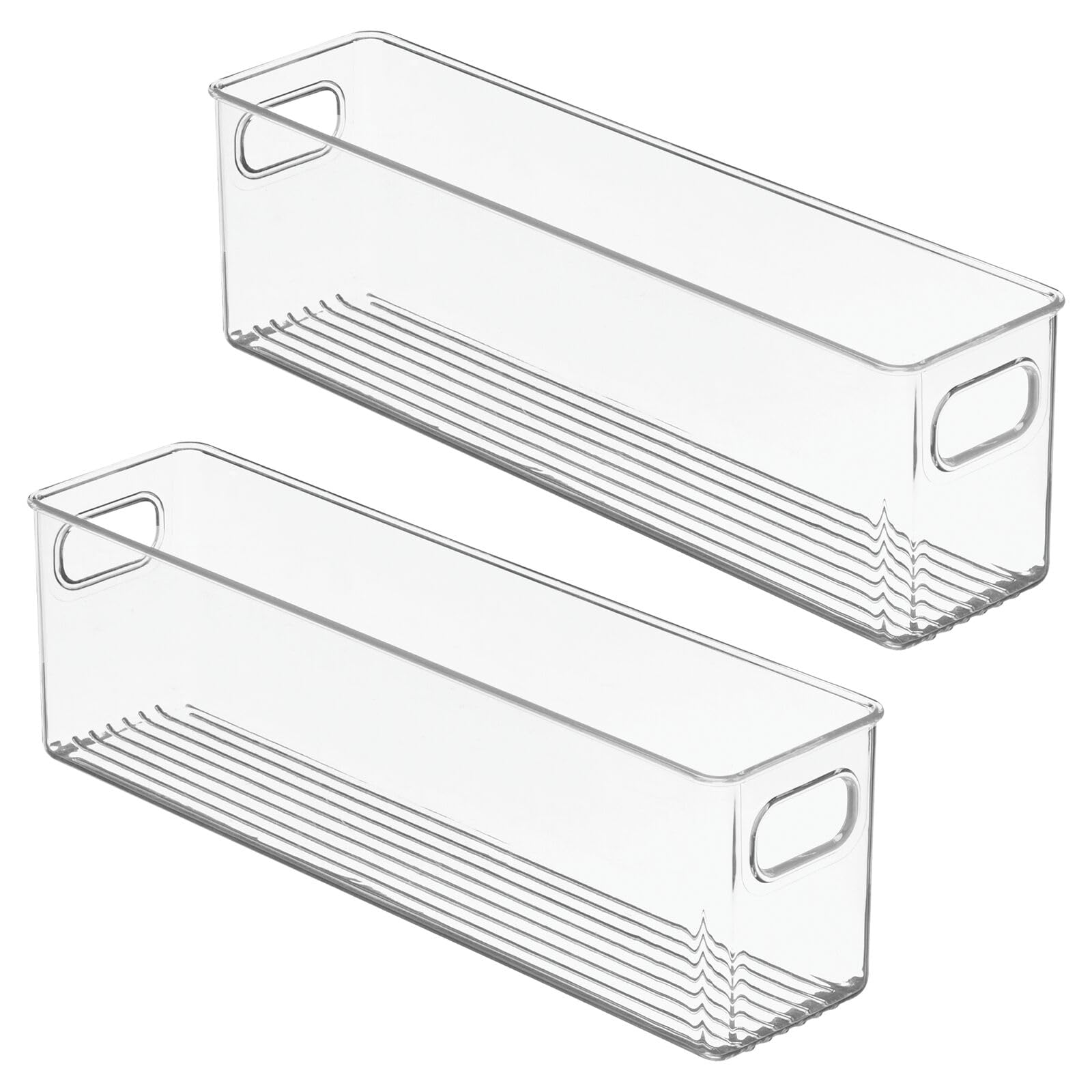 mdesign 15.5 x 3.75 x 4.75 inch bin fits deep cabinets
