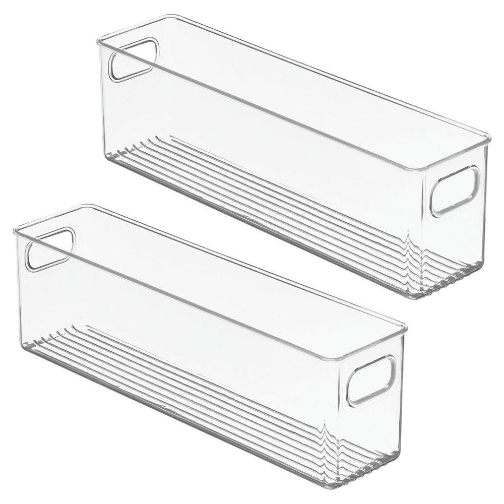 mdesign 15.5 x 3.75 x 4.75 inch bin fits deep cabinets