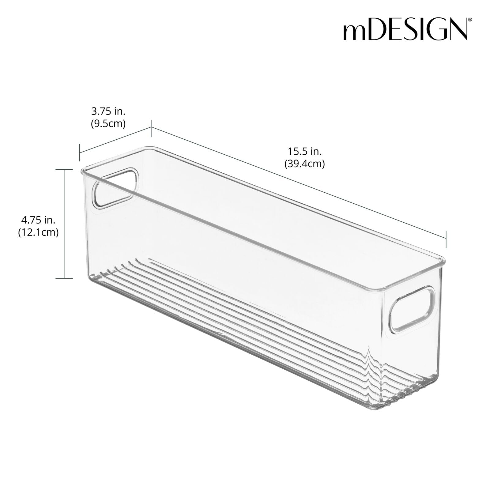 mdesign versatile drawer and cabinet storage bin for organization