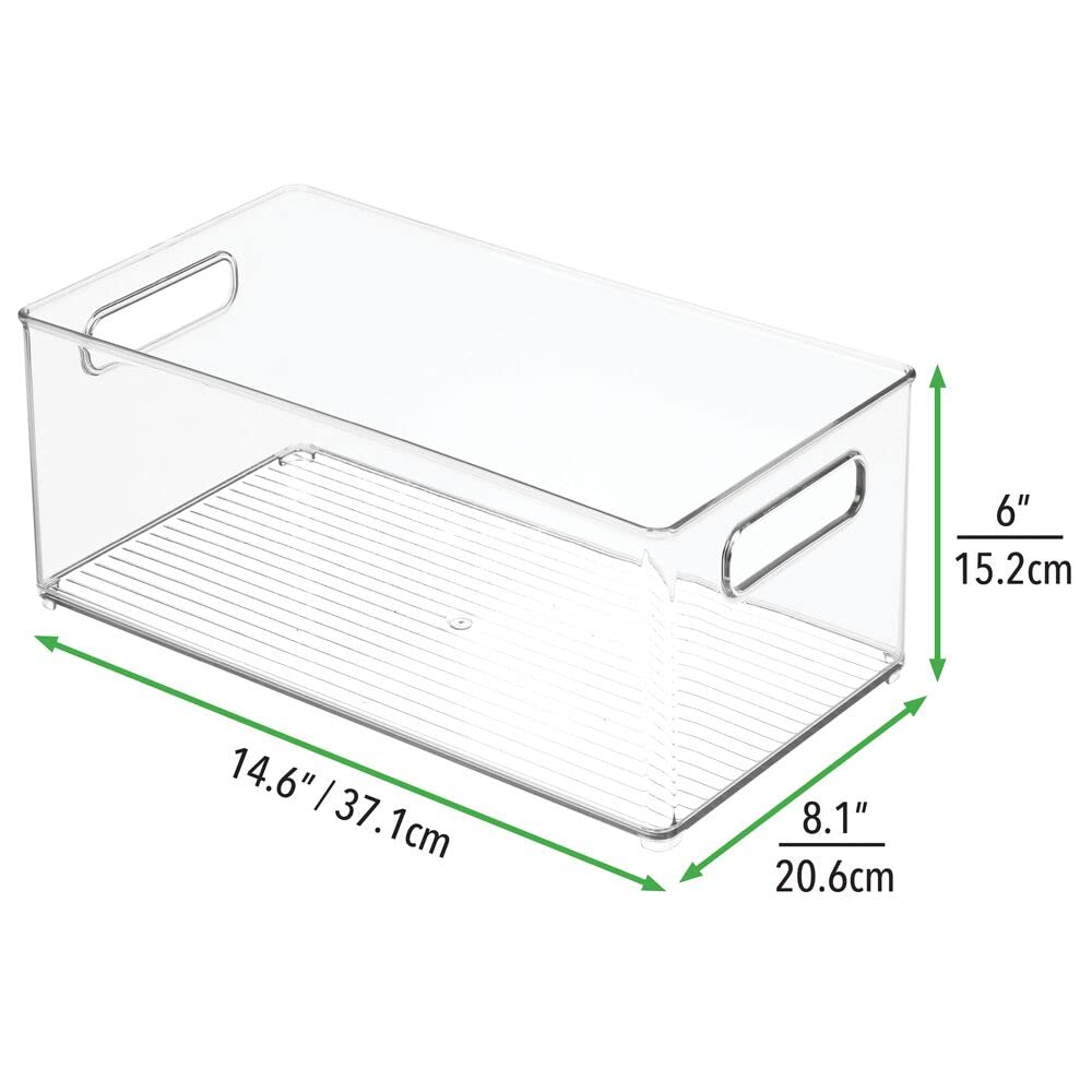 mDesign durable shatter-resistant plastic bin withstands daily organization