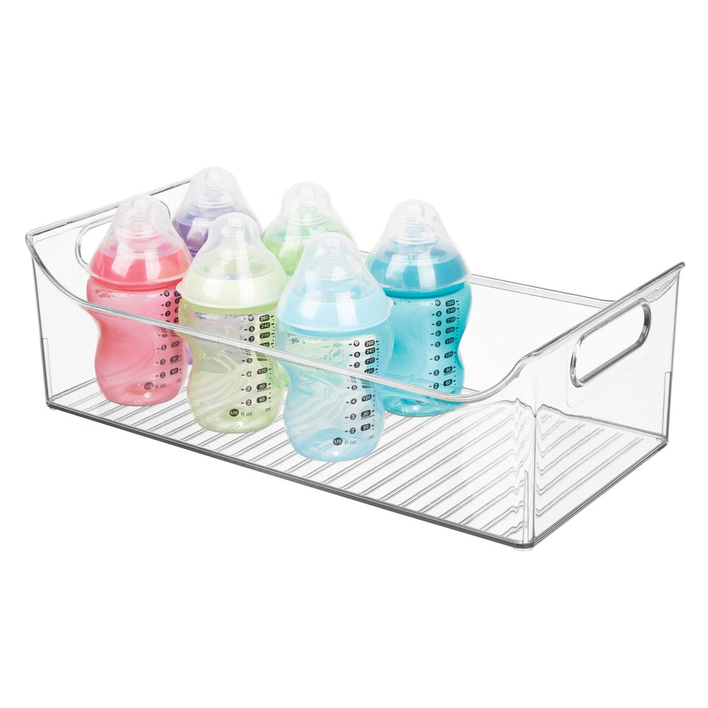 mdesign easy-grip handles make grabbing items by crib effortless.