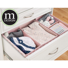 mDesign fabric organizer bin stores toys neatly on a shelf