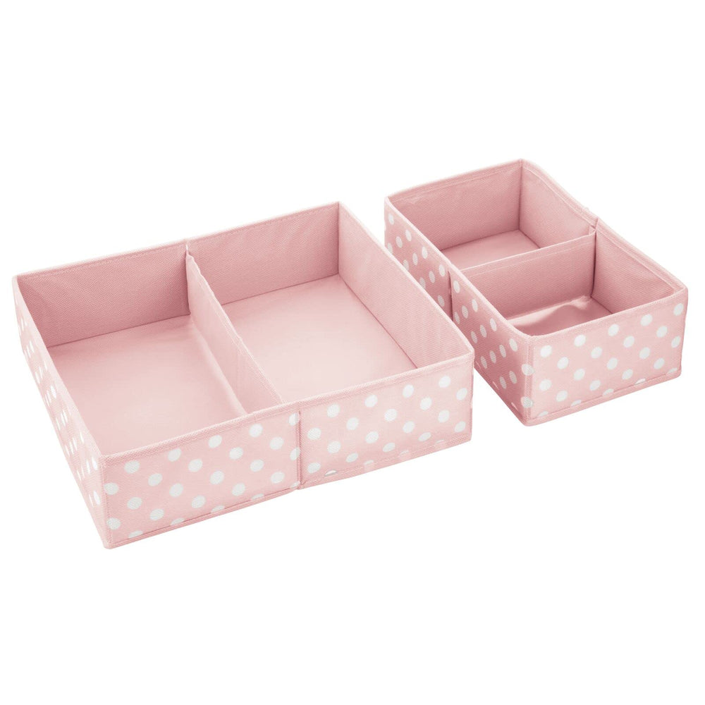 mDesign four-pack fabric bins for nursery organization