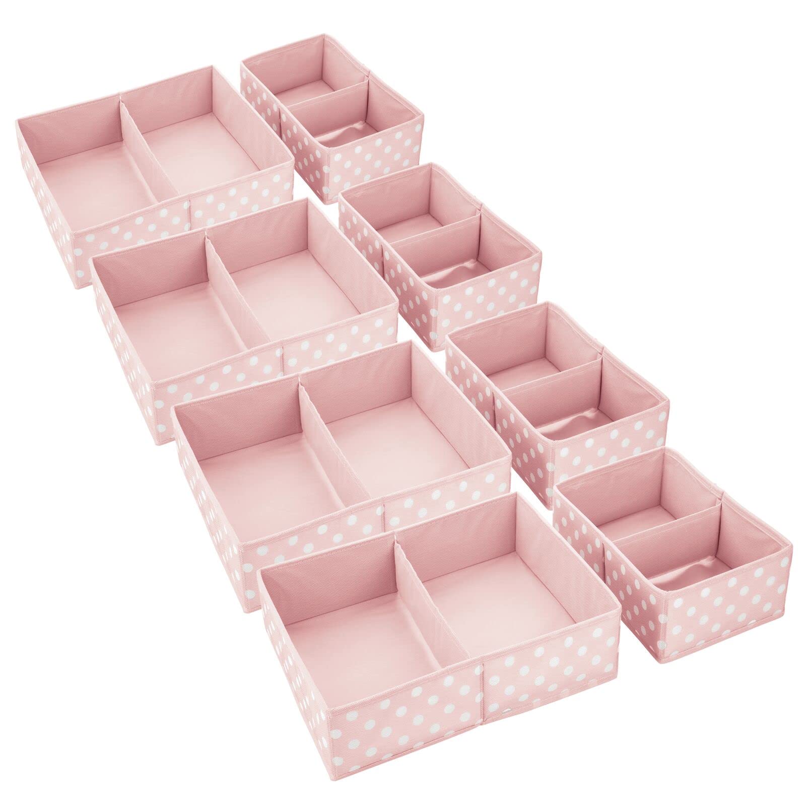 mDesign polka dot bins add color and order to closet