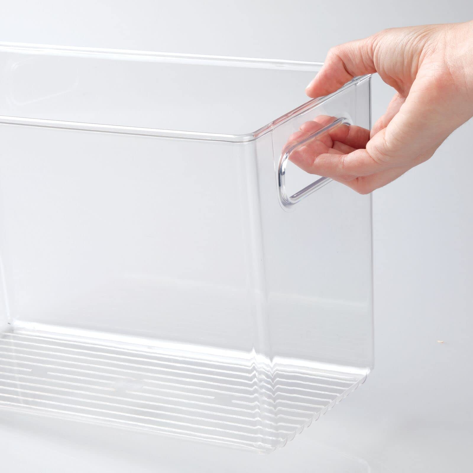 mdesign slim freezer tray fits narrow compartments.