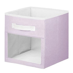 mDesign Jane Collection nursery bin with front window for easy visibility.