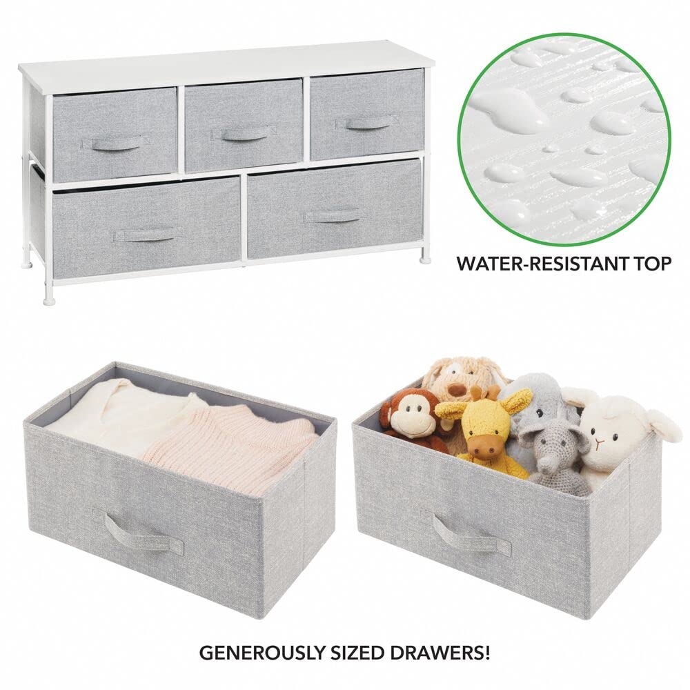 mdesign Lido steel frame dresser fits small dorm rooms