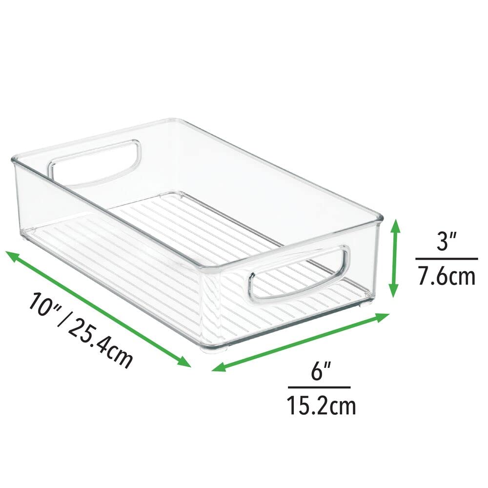 mDesign Ligne clear bin is easy to wipe for everyday use.