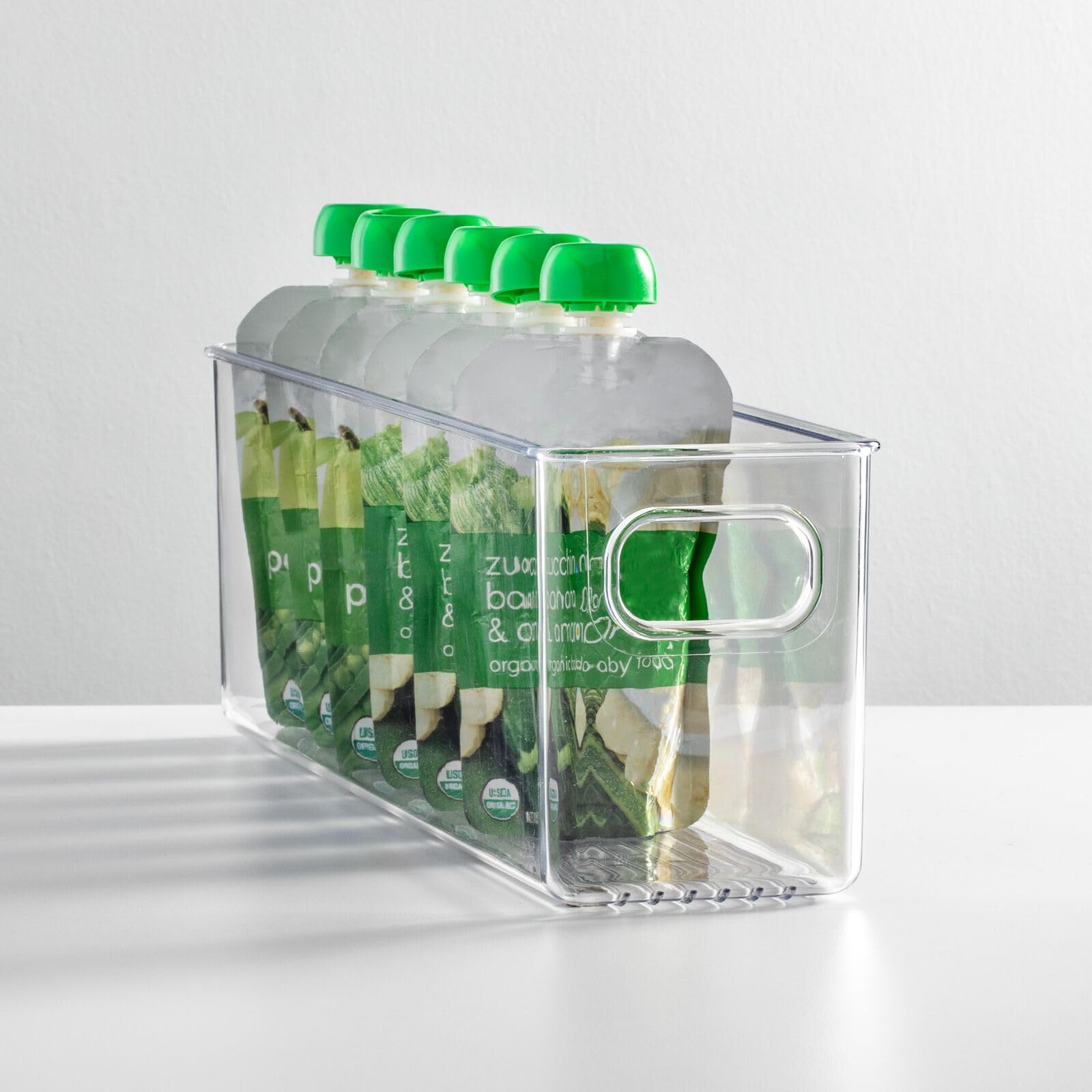 mdesign breast milk storage bin keeps feeding supplies organized