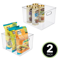 mdesign Ligne Collection countertop storage bin keeps essentials within reach while cooking.