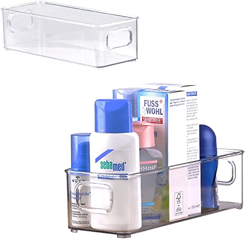 mdesign Ligne collection organizer on a shelf showing easy view of contents.