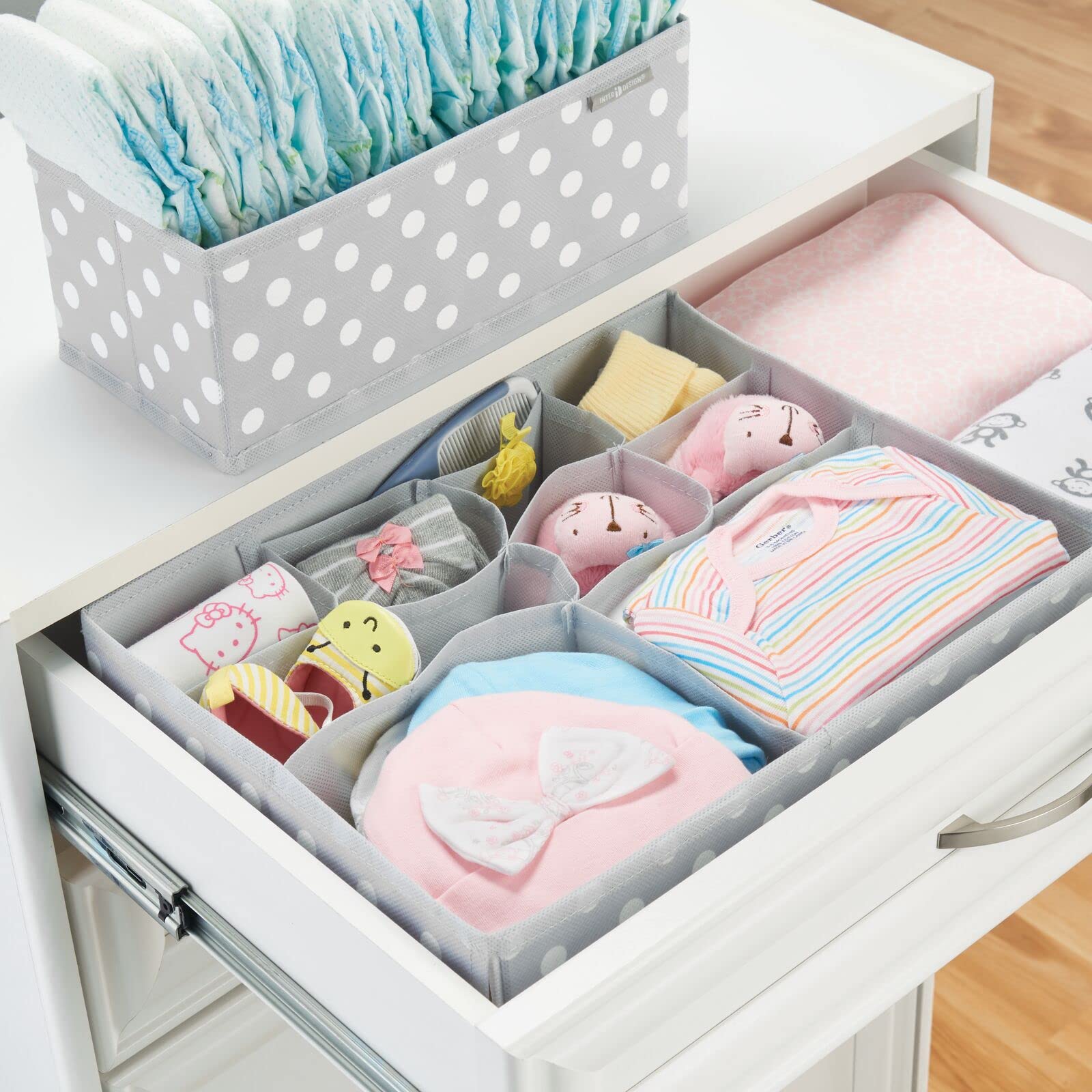mdesign medium fabric bin 11.25x6x4.25 fits shirts and small supplies