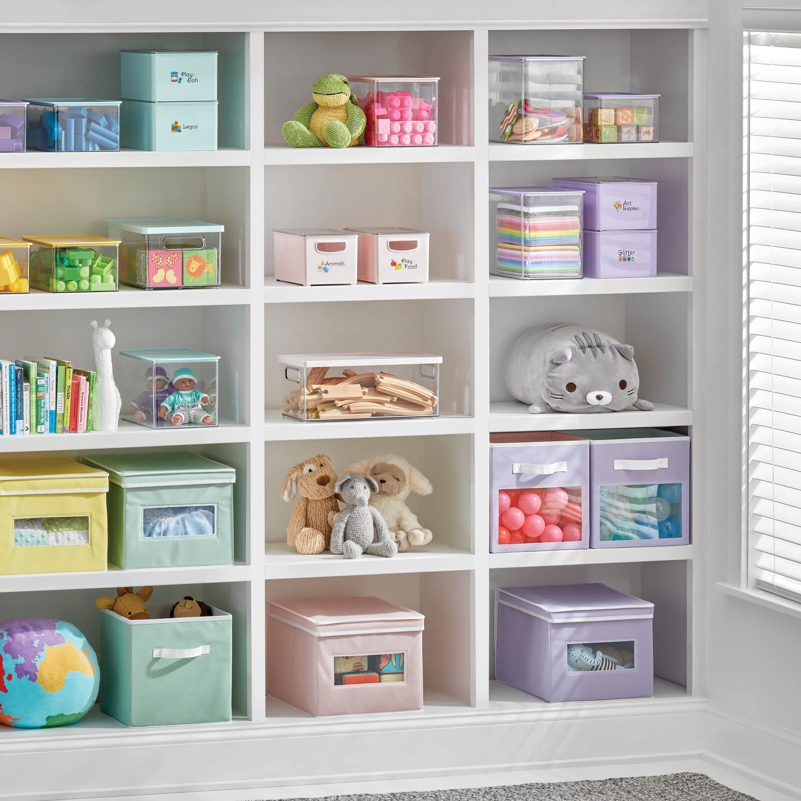 mDesign bin with reinforced base keeps items secure.