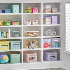 mDesign bin with reinforced base keeps items secure.