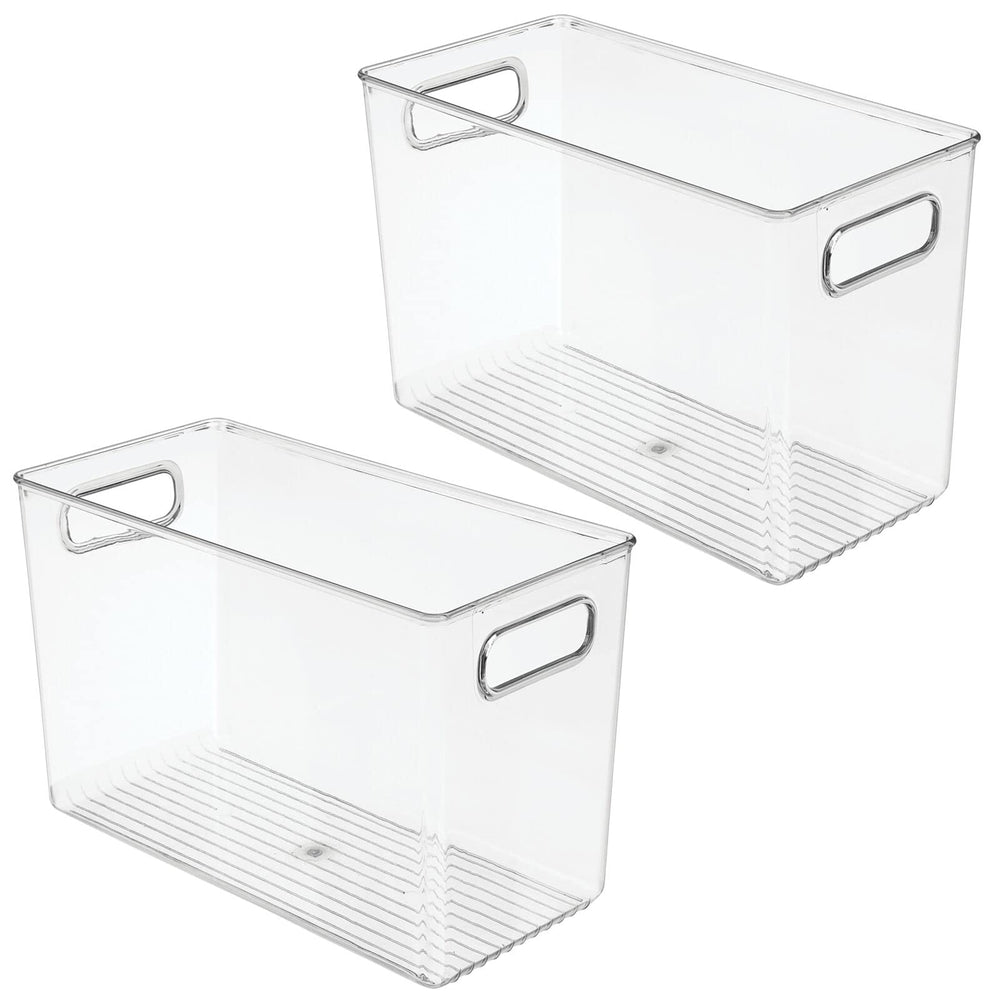 mdesign pack of two clear trays ready for immediate storage.