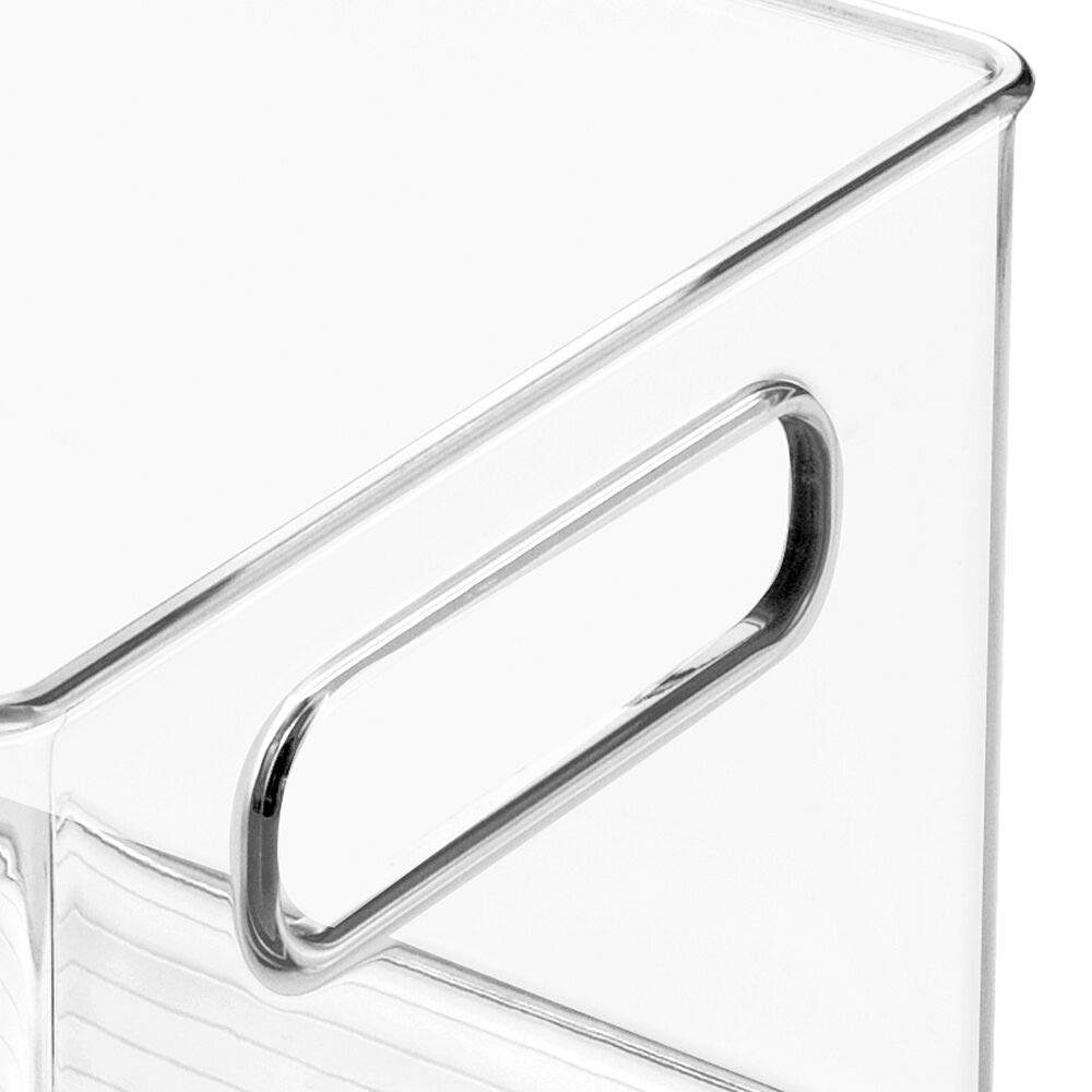 mDesign portable bin with easy-grip handles moves supplies effortlessly