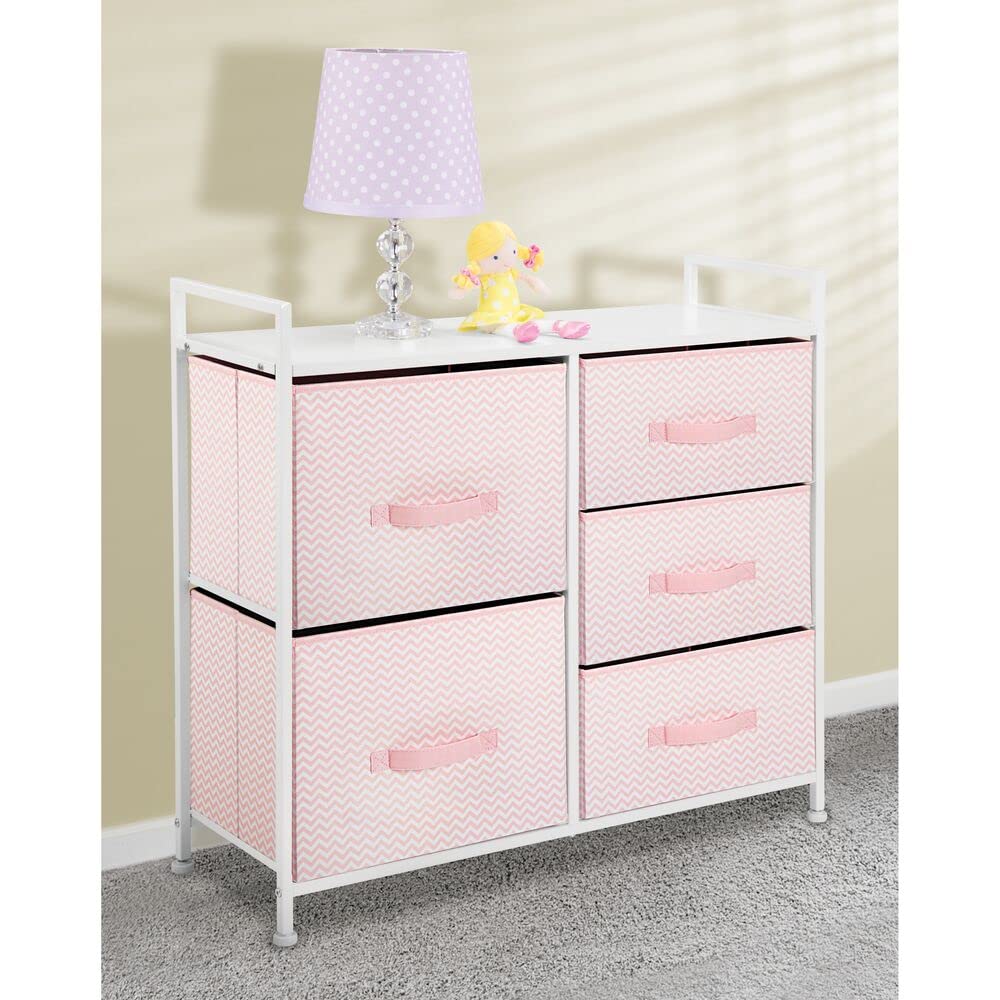 mdesign Spira dresser wood top detail shows warm, sturdy surface