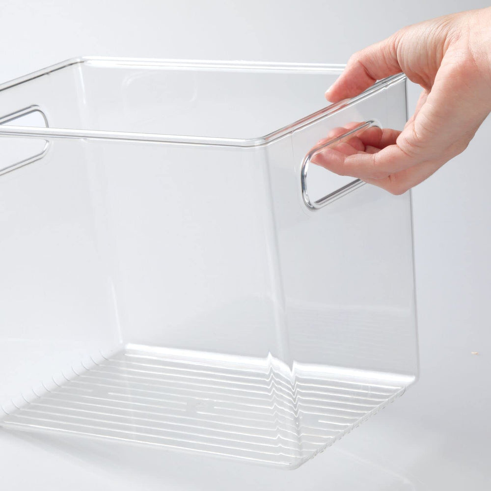 mdesign tapered-design bin saves space while stacking neatly
