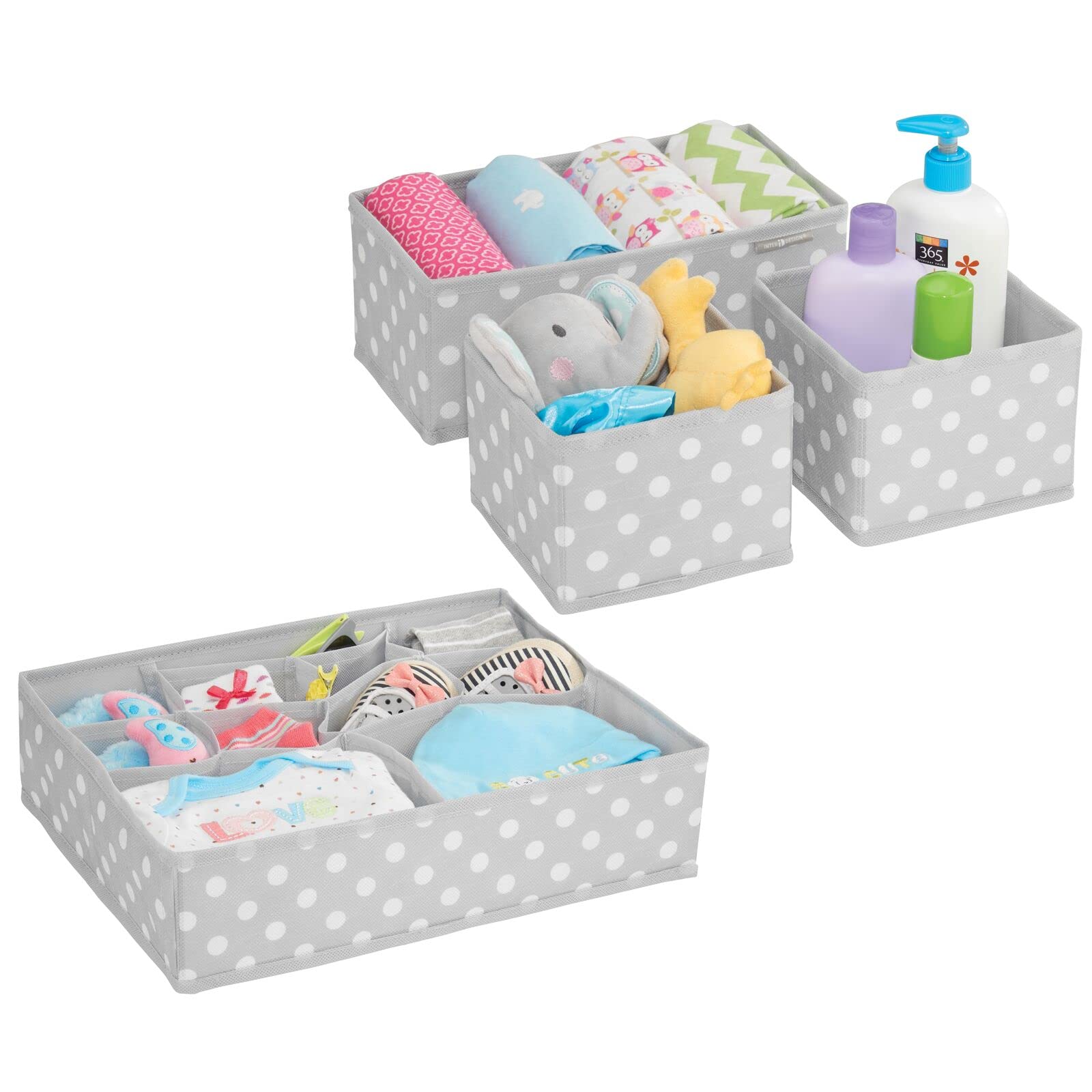 mdesign reinforced sides keep bins sturdy for drawer use