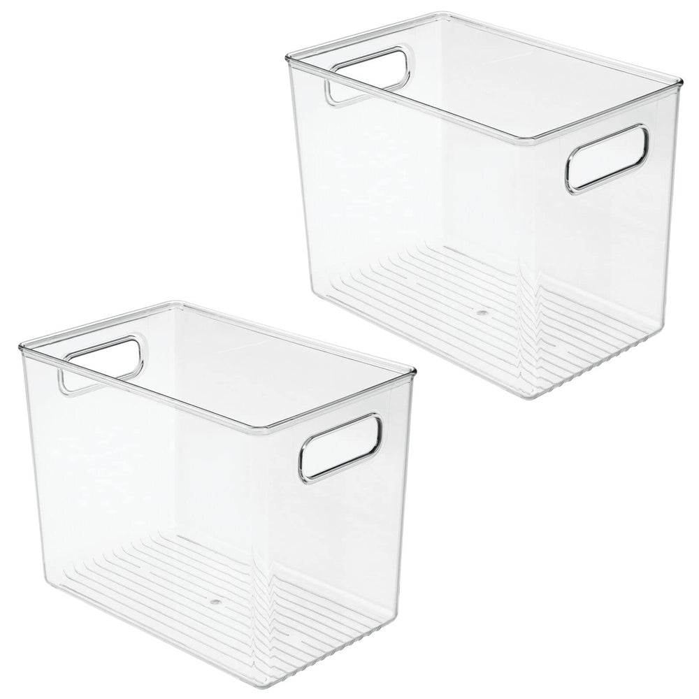 mdesign under-sink storage bin helps declutter cleaning areas