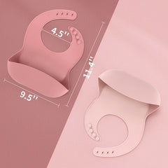 ME.FAN adjustable-neck silicone bib with secure snaps for growing children