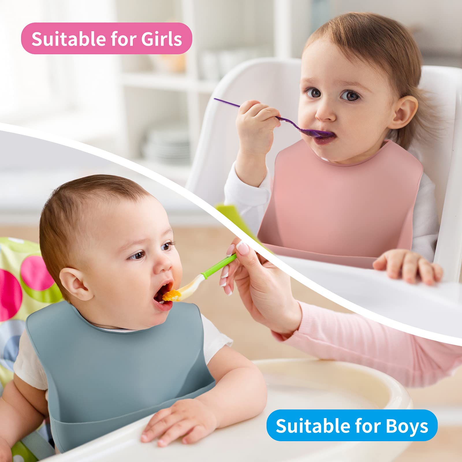 Dishwasher-safe ME.FAN bib for quick cleanup after meals