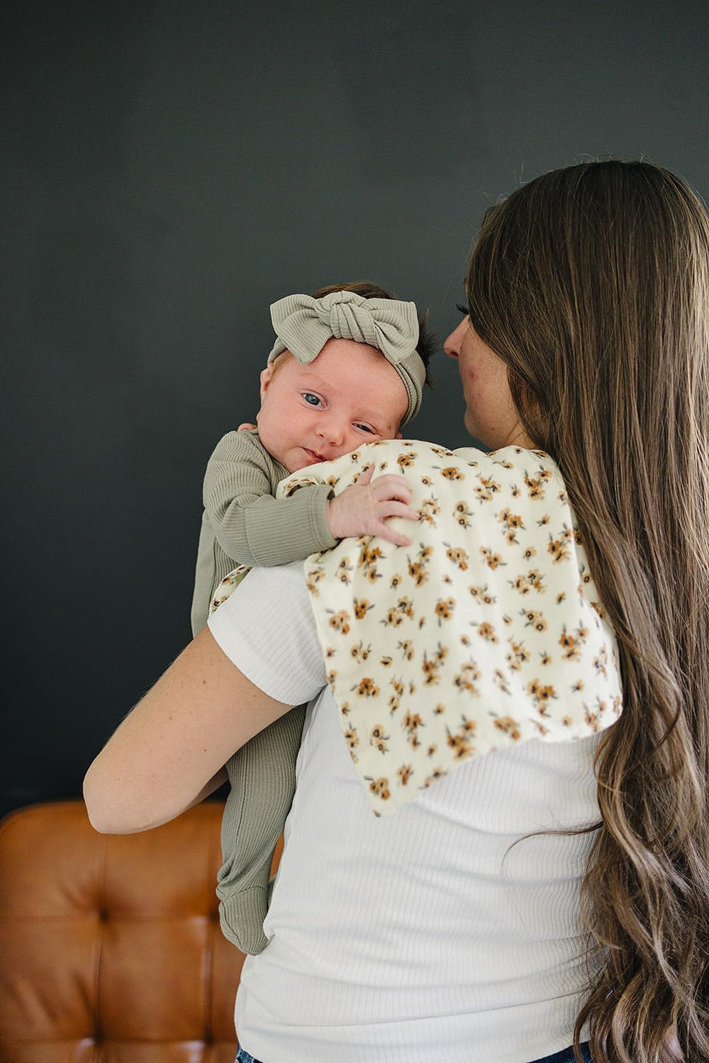 Mebie Baby burp cloths simplified care by machine washing cold.