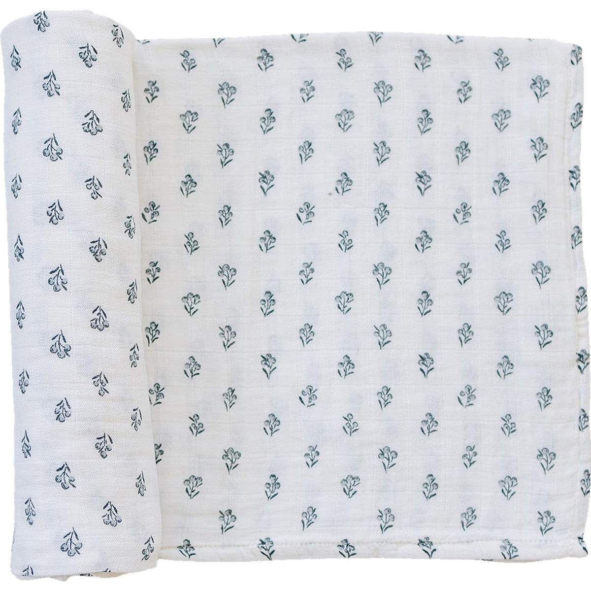 Mebie Baby Cream Berry swaddle fold in soft muslin for newborn comfort