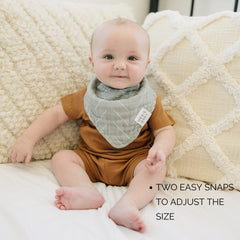 Mebie Baby Muslin Bibs bandana-style designs suit daily outfits.