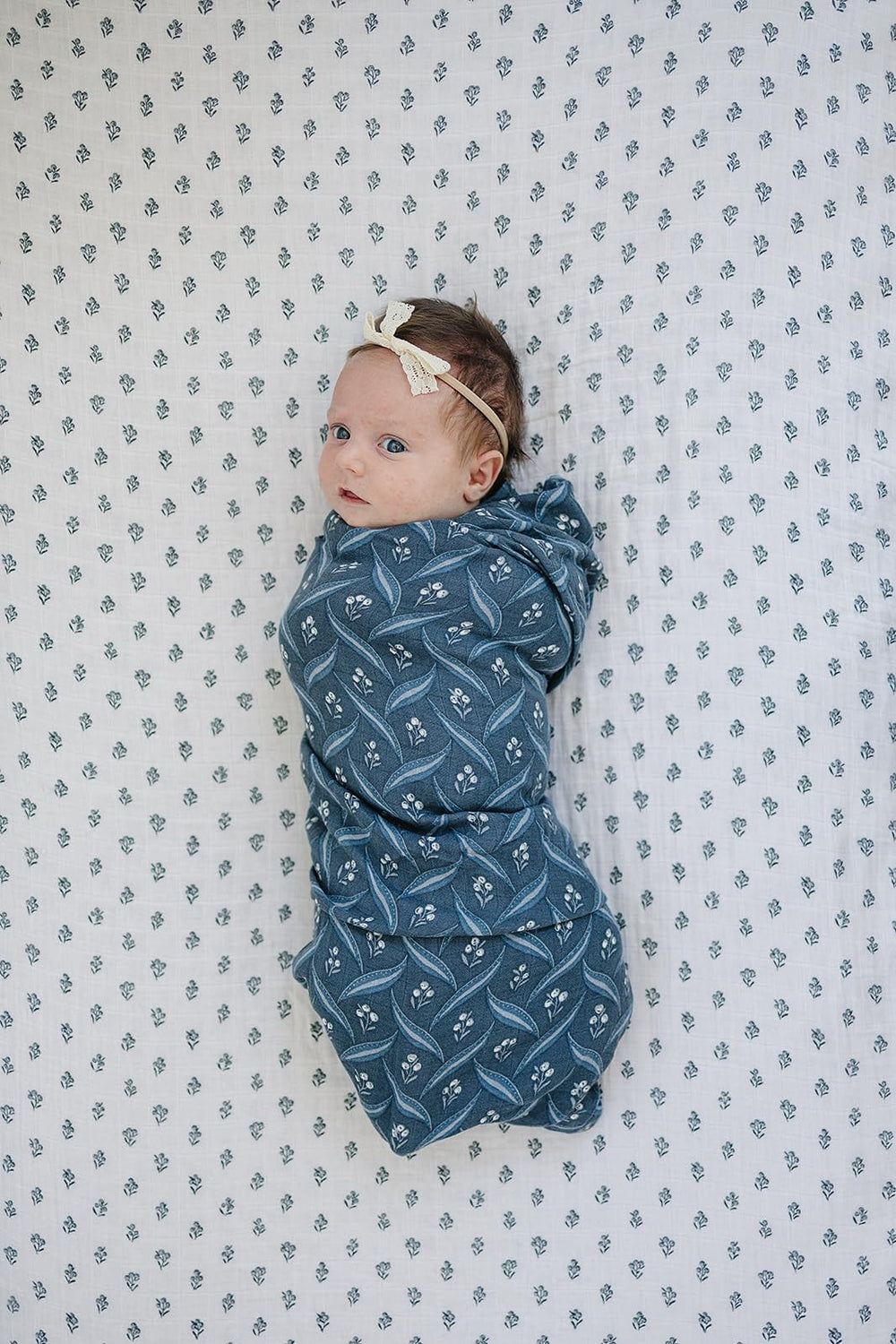 Mebie Baby Muslin Cotton closeup, showing breathable texture for everyday use.