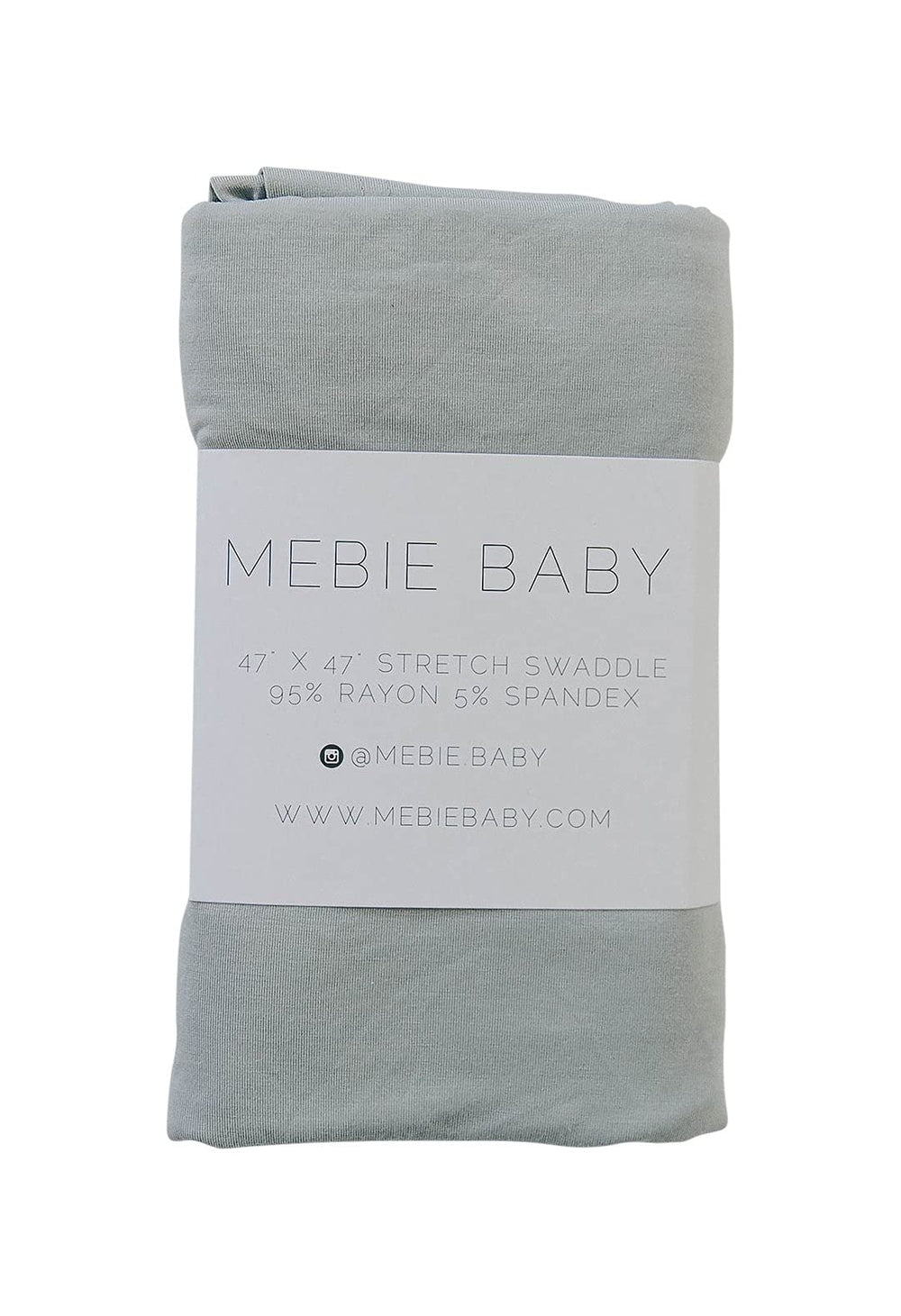 Mebie Baby Sage stretch swaddle in soft fabric for snug newborn comfort